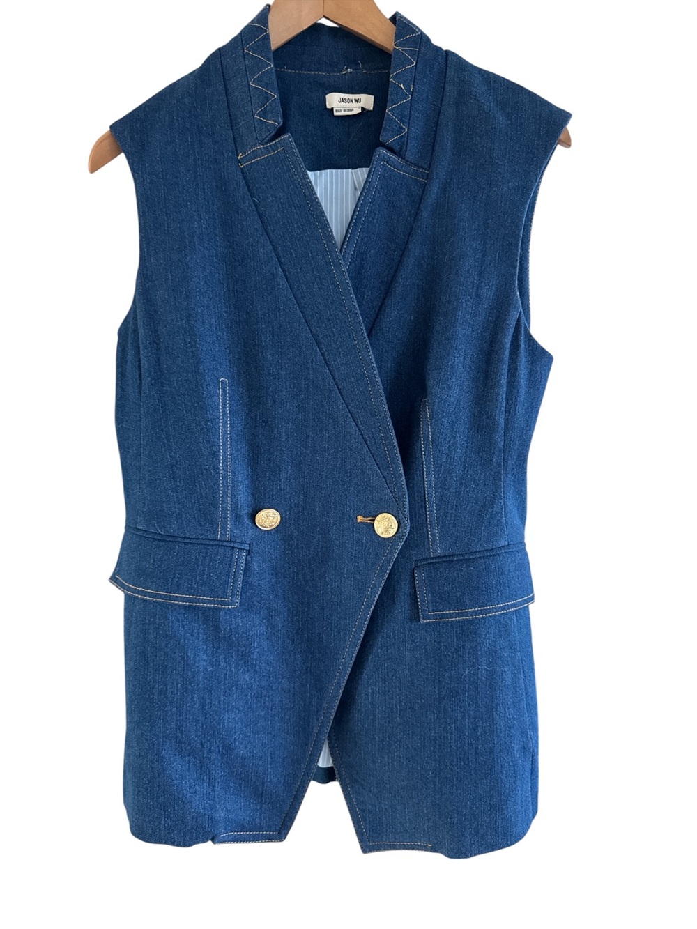 Jason Wu denim vest 
Missing 2 Buttons